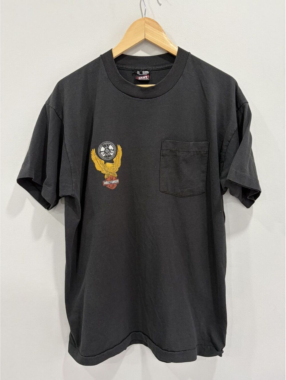 Vintage Harley Davidson Pocket Tee Shirt